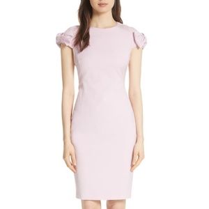 Ted Baker Bow Sleeve Pencil Dress, Lilac size 1
